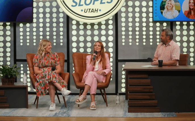 Guests being interviewed on The Silicon Slopes Stage.